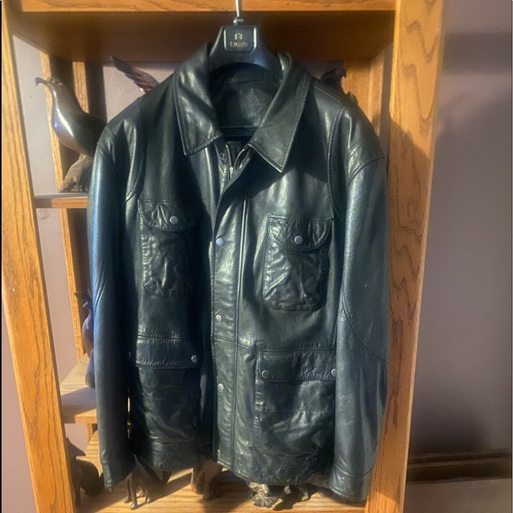 NEW ROUNDTREE & YORKE LAMBSKIN LEATHER JACKET 2XL